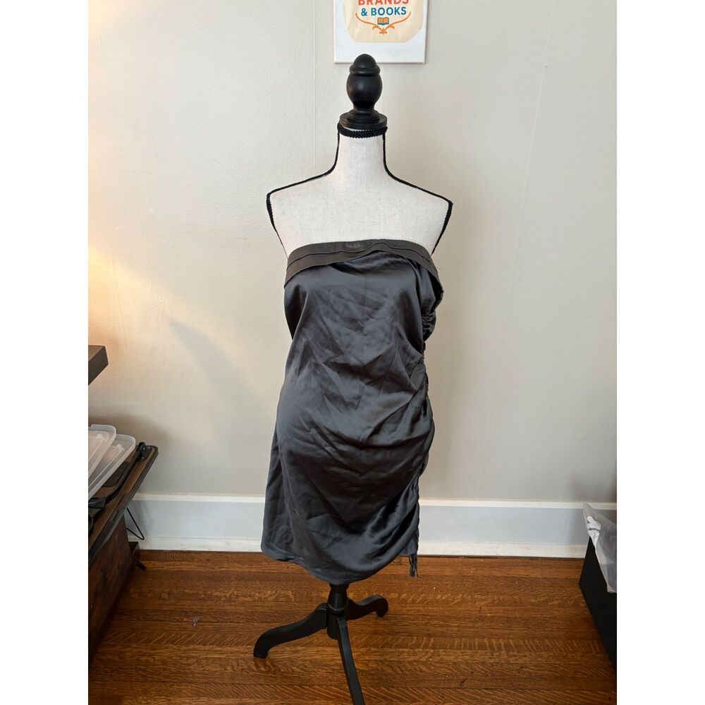 Princess Polly Leishman Strapless Mini Dress Slate Gray US 12 NWT